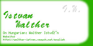 istvan walther business card